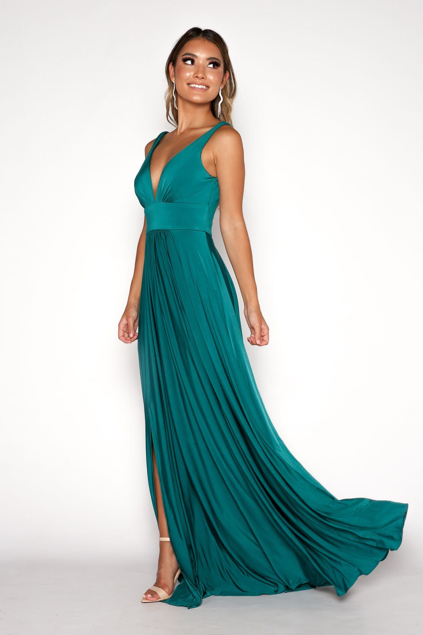 CATALINA A-Line Maxi Dress - Emerald ...